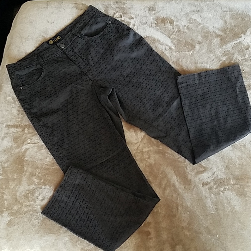 A-Line Textured Black Pants Size 12